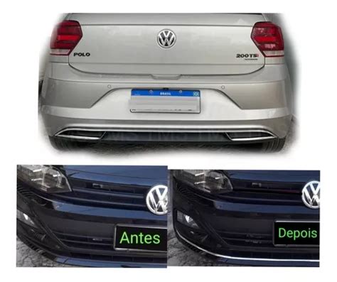 Aplique Cromado Kit Volkswagen Polo Detalhe Parachoque Mercadolivre