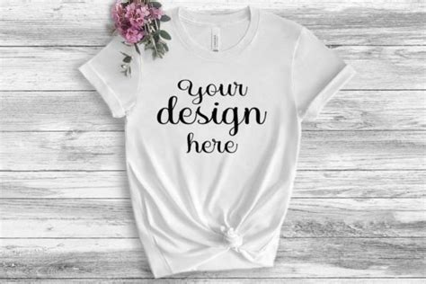 TShirt Mockup White Bella Canvas 3001 Graphic By EasyDesignForYou