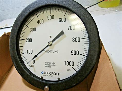 NEW ASHCROFT DURAGAUGE PRESSURE GAUGE 85 1377 AS 043 1000 8 5 FACE 1 2