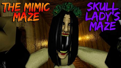 The Mimic Maze Skull Lady S Maze Roblox Horror Game Full