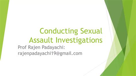 Conducting Sexual Assault Investigations Ppt