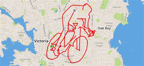 Artist Rides Bike Around City To Create Elaborate Doodles With Gps Routes