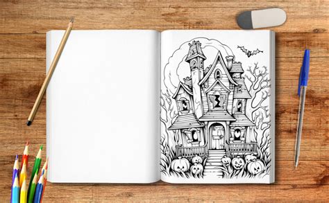 Coloriages Maisons Hantées idéal pour Halloween pour les enfants et