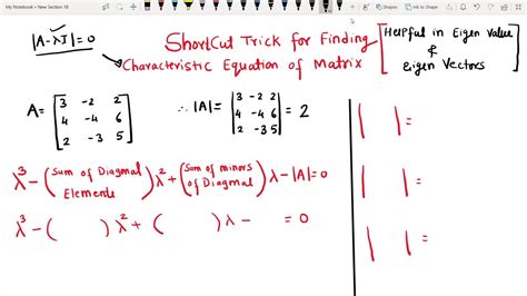 Shortcut Trick To Calculate Characteristic Equation Of A Matrix