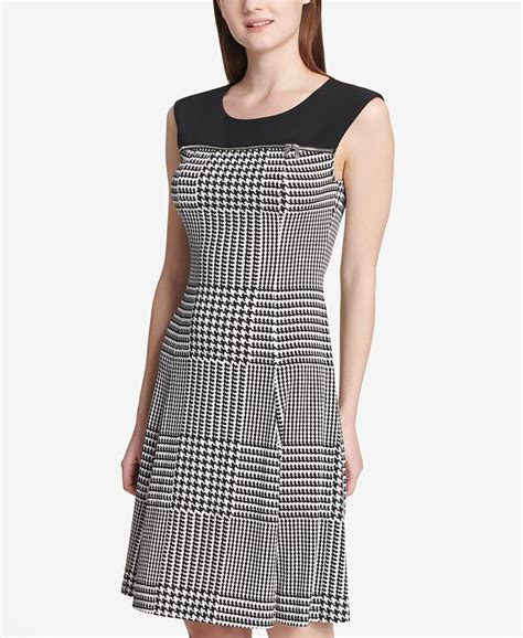 Calvin Klein Plaid Fit And Flare Dress Macys