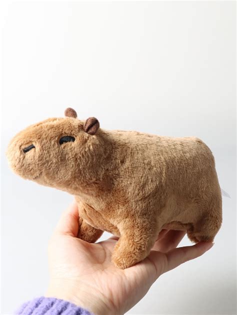 Pi Ce Jouet En Peluche R Aliste Mignon Capybara Adapt Pour Chat Et