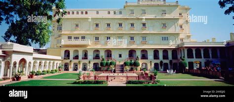 Facade of a hotel, Raj Palace Hotel, Jaipur, Rajasthan, India Stock ...