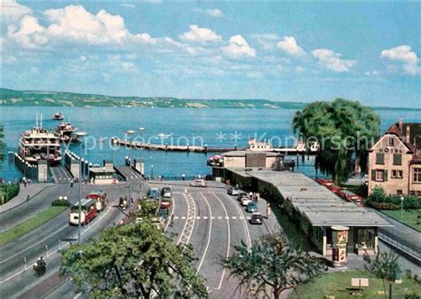 Ak Ansichtskarte Konstanz Bodensee Landeplatz Staad Der Autofaehre