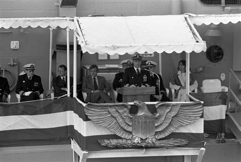 Commander H Wyman Howard Jr Accepts Command Of The Guided Missile