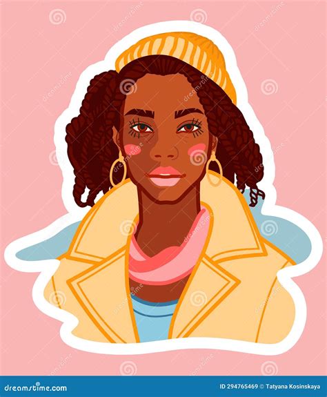 A Cute Dark Skinned Girl Stock Vector Illustration Of Cartoon 294765469