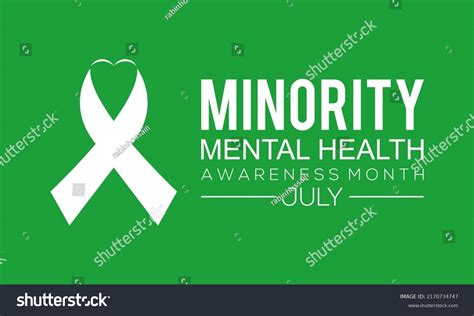 Minority Mental Health Awareness Month National Royalty Free Stock Vector 2170734747