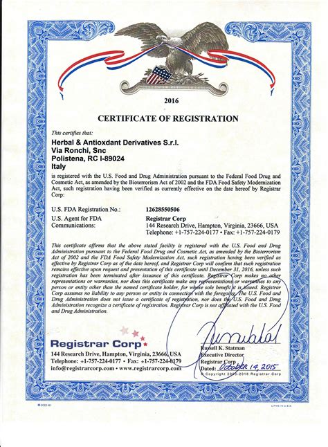 FDA-certificate-of-Registration-sample - Nguyen Dang Viet Nam Forwarding