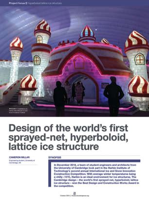 Design of the world's first sprayed-net, hyperboloid, lattice ice structure - The Institution of ...