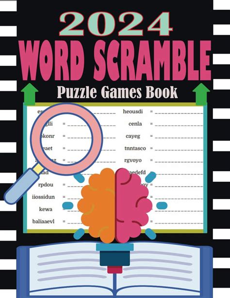 2024 Word Scramble Puzzle Games Book Large Print Word Scramble Puzzle