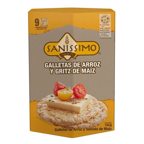 Galletas Sanissimo de arroz y maíz 108 g Walmart