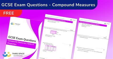 Compound Measures Exam Questions Gcse Maths Free