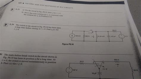 Solved Natural And Step Responses Of Rlc Circuits Chegg