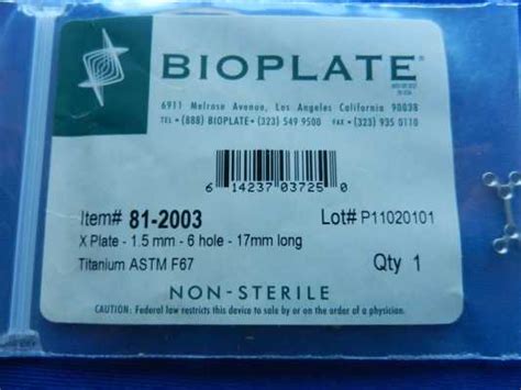 Bioplate Neuro Set Wplates Screws Handles Ringle Medical Supply Llc