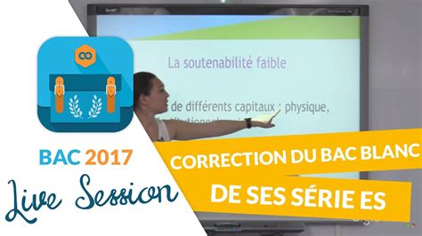 Bac Blanc ES Correction en live de l épreuve de SES YouTube