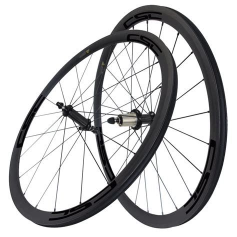 Mm Mm Width Clincher C Full Carbon Road Bike Wheelset Powerway