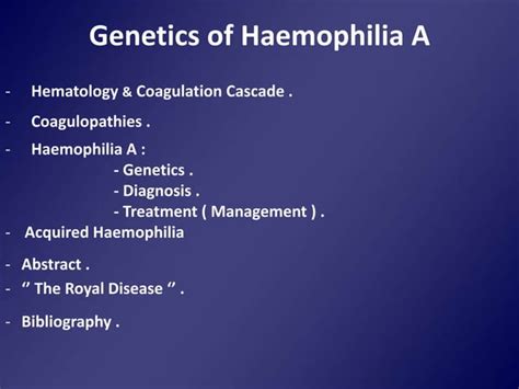 Genetics of hemophilia A