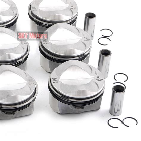 STD 6x Pistons Rings Set Φ84 5mm MAHLE For Audi A6 A7 A8 2 8 V6 FSI