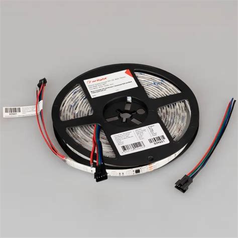 Светодиодная лента герметичная SPI-SE-B60-10mm 24V RGB-PX6-BPT (12 W/m ...