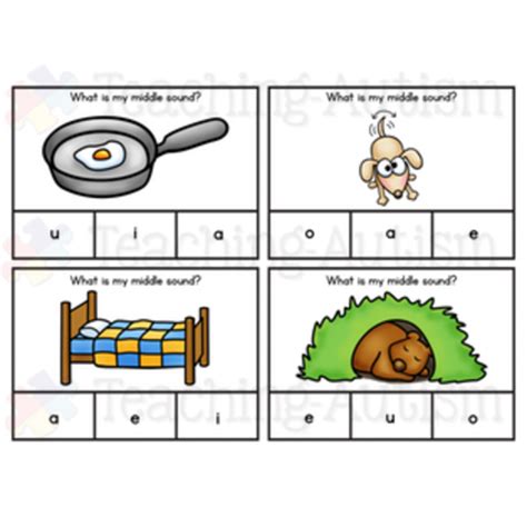 Cvc Medial Sound Task Cards Teaching Resources