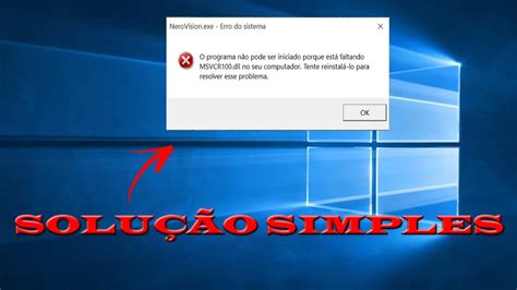 Como Resolver Erro Arquivo Msvcp Dll Msvcp Dll Ou Msvcr Dll