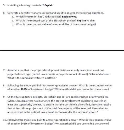 Solved Project Investment Problem The Project Development Chegg