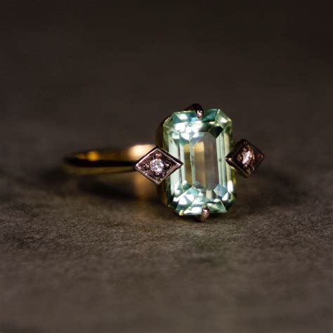 Emerald Cut Tourmaline Ring Oona Collections