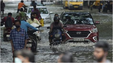 In Photos Heavy Rain Lashes Chennai Roads Flooded