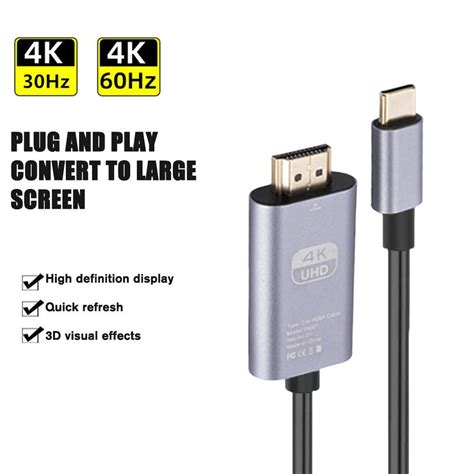 Wenxuan Type C Usb C To Hdmi Cable 4k 3060hz Ultra High Speed Adapter