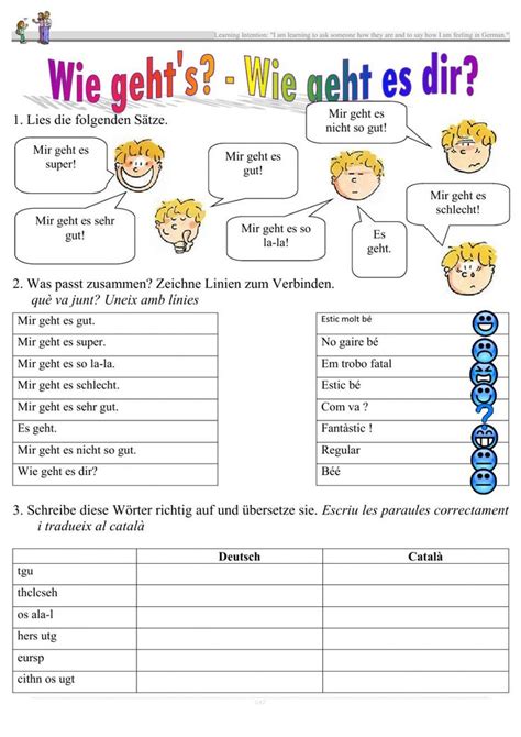 Wir Geht S Worksheet German Language Learning Learn German German Study