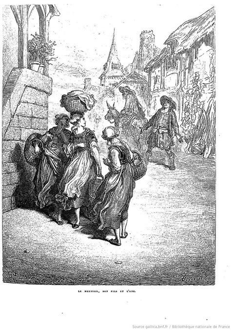 Gustave Doré illustrations des Fables de la Fontaine Le meunier