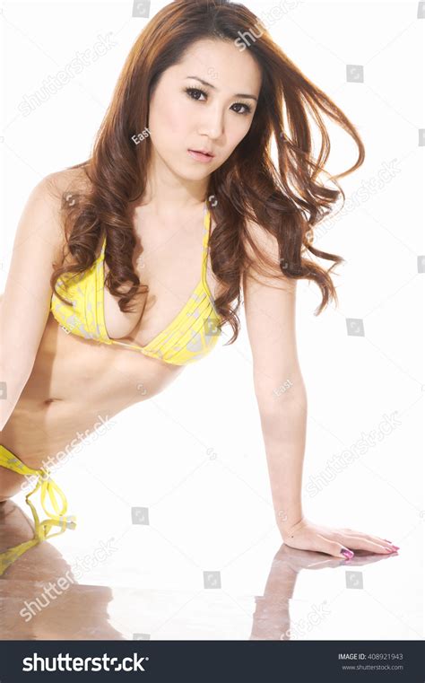 Beautiful Sexy Woman Wearing Yellow Lingerie Stock Photo 408921943 Shutterstock