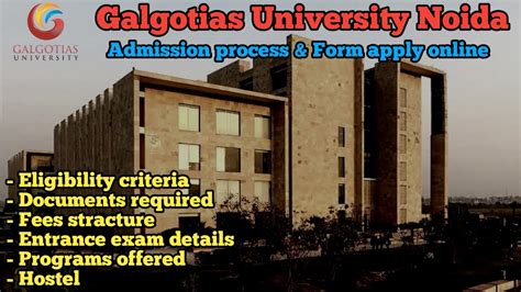 Admission Process Apply Online Galgotias University Noida