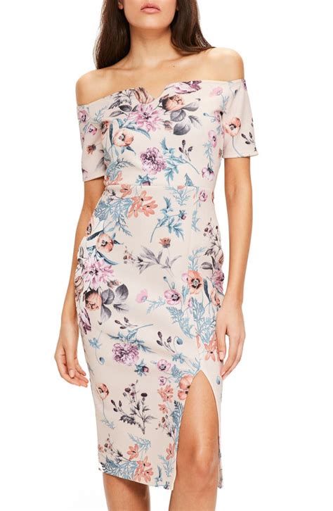 Missguided Bardot Off The Shoulder Midi Dress Nordstrom