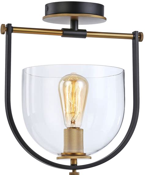 Artcraft Ac11743bb Cheshire Contemporary Black And Brass Overhead Light