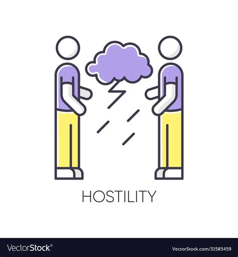 Hostility Rgb Color Icon Royalty Free Vector Image