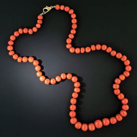 Vintage Coral Bead Necklace