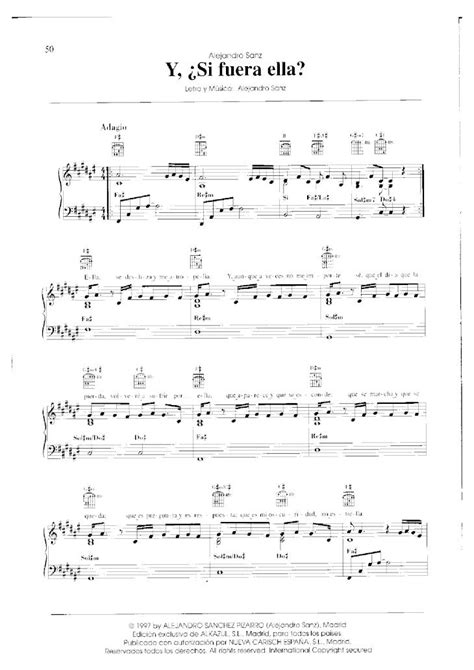 PDF Partitura Piano Alejandro Sanz Y Si Fuera Ella DOKUMEN TIPS