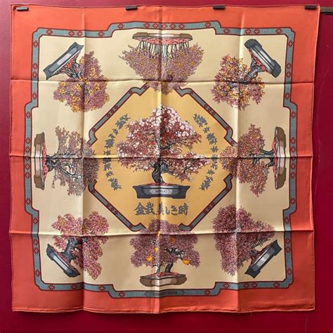 Carré foulard Hermès Les beaux jours du bonsaï