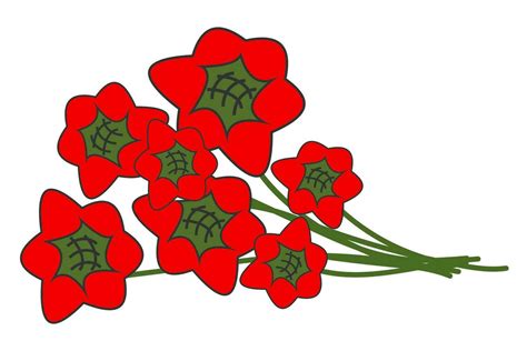 Bouquet of red flowers icon. Bunch poppy symbol. Sign decor day vector. 34999136 Vector Art at ...