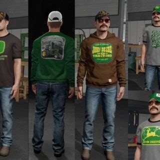 John Deere Themed Clothing Pack V Fs Mod Farming Simulator Mod