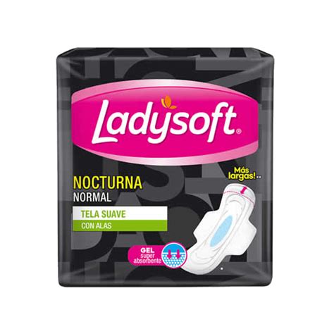 Ladysoft Toallas Higienicas Nocturna Normal Tela Suave Con Alas 7 Uns