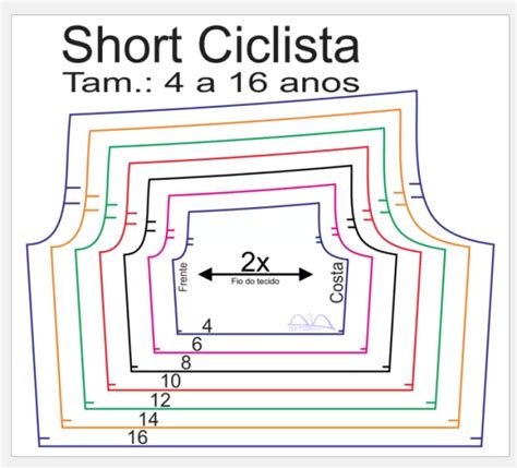 Molde De Costura Para Imprimir Camiseta Infantil 45 Short Ciclista