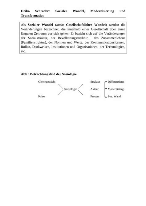 Pdf Sozialer Wandel Und Modernisierung Isoz Ovgu De Heiko