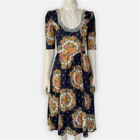 Gunne Sax Navy Etsy