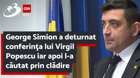 George Simion A Deturnat Conferin A Lui Virgil Popescu Iar Apoi L A